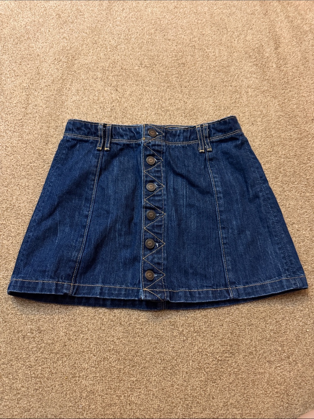 Hollister Button-Front Dark Blue Denim Mini Skirt size 1 w25